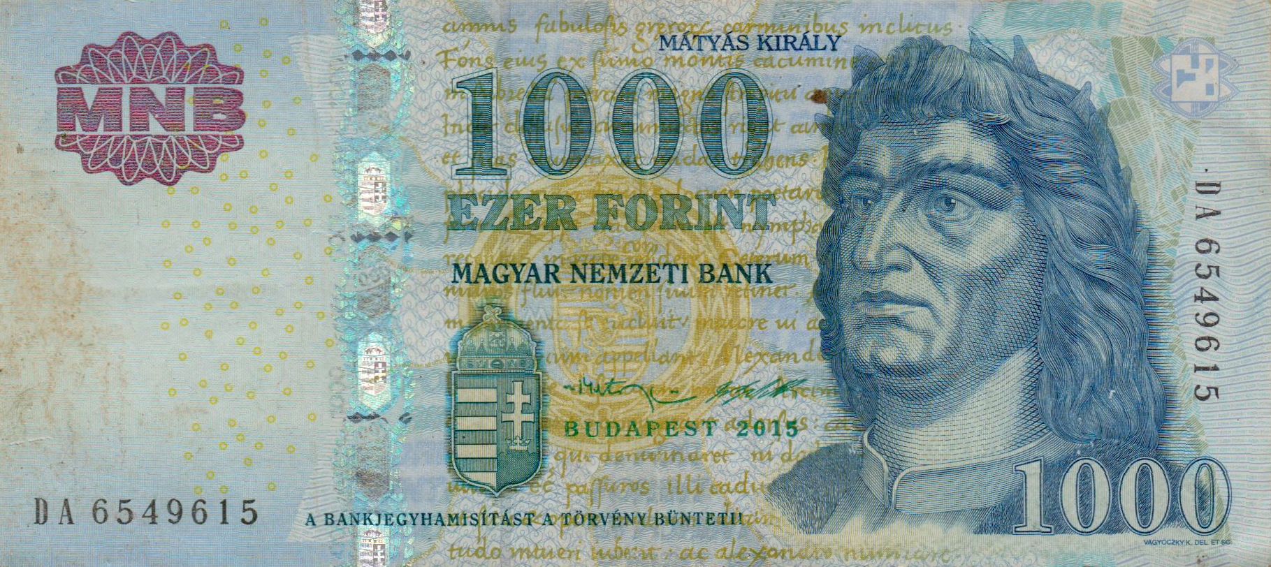 Hungary 1000 2015 XF P-197/e